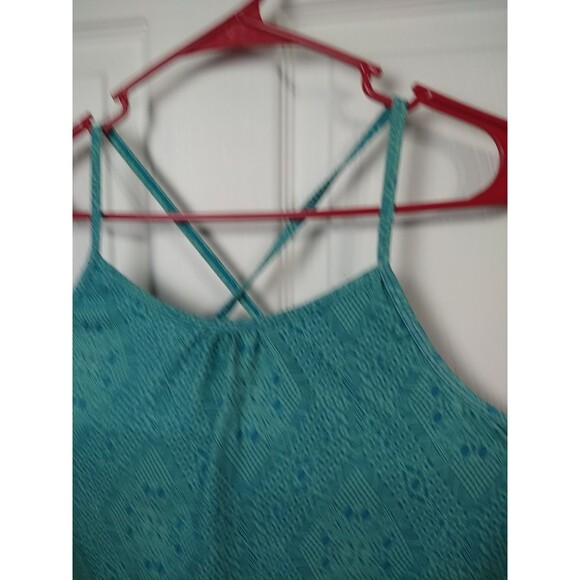 Prana Woman M Convertible Tank Aqua Kaleidoscope Breathe Activewear - Picture 2 of 10